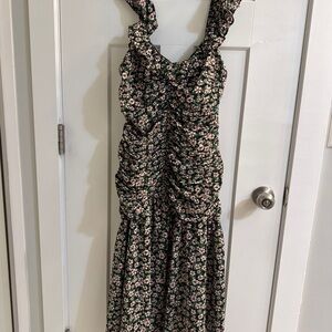 BCBGeneration Drop Waist Floral Dress with cap sleeve — NWT